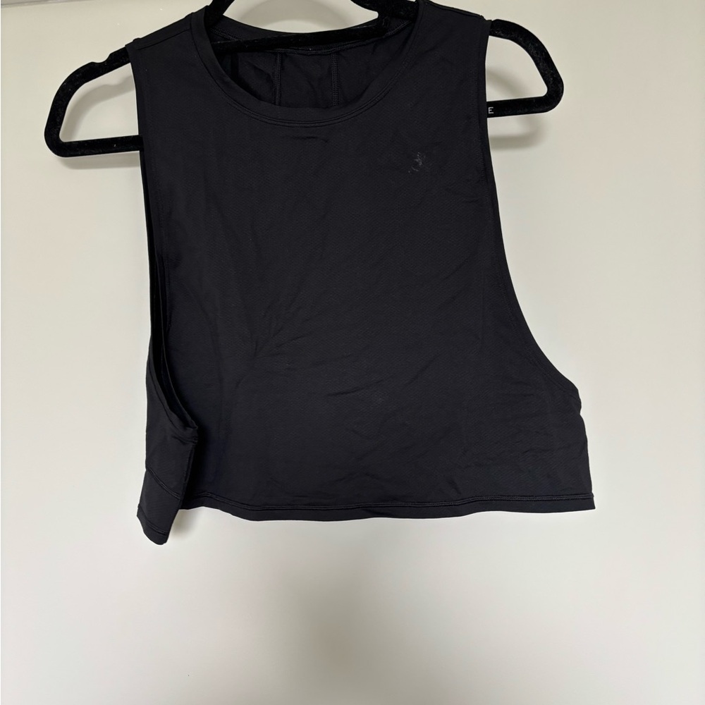 Lululemon Athletica Black Crop Muscle Tee